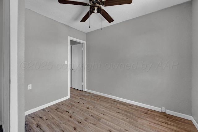 4360 S Polk St, Amarillo, TX 79110 - empty room with wood finished floors and a ceiling fan
