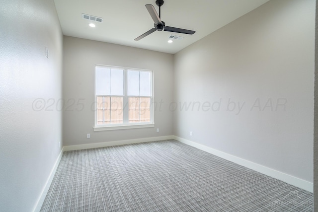 1207 Herring Ranch Rd, Amarillo, TX 79124 - carpeted spare room with a ceiling fan and recessed lighting