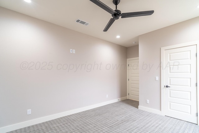 1207 Herring Ranch Rd, Amarillo, TX 79124 - unfurnished bedroom with carpet, recessed lighting, and ceiling fan