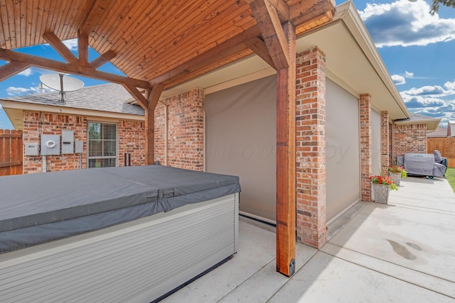 12 William Ln, Canyon, TX 79015 - view of patio with a hot tub and grilling area