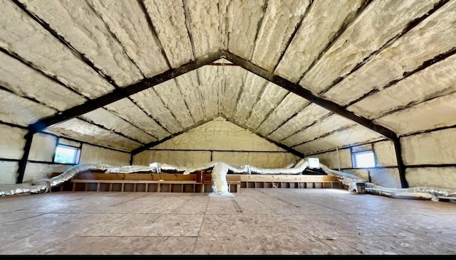 view of attic
