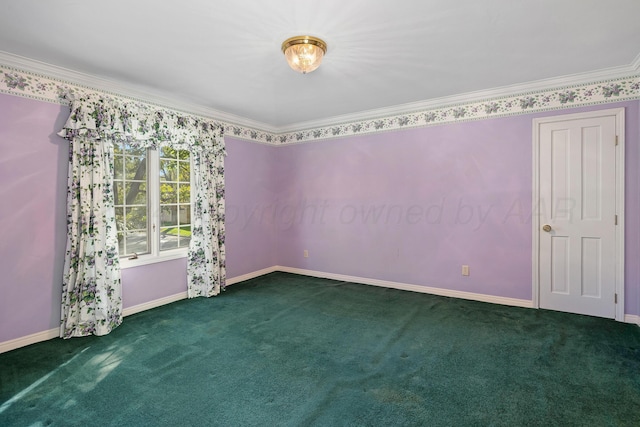 2614 Parker St, Amarillo, TX 79109 - unfurnished room with carpet, crown molding, and baseboards