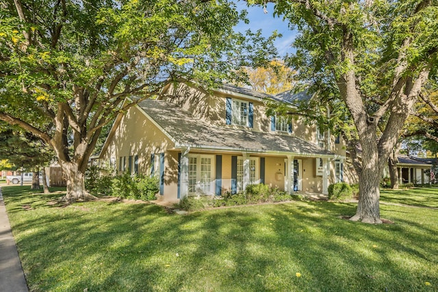2614 Parker St, Amarillo, TX 79109 - view of front of house with french doors and a front yard