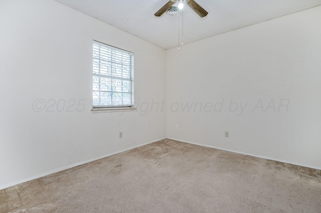 1736 Jennifer St, Amarillo, TX 79107 - spare room with carpet floors and a ceiling fan