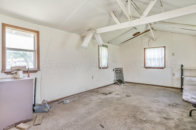 1736 Jennifer St, Amarillo, TX 79107 - spare room with vaulted ceiling and baseboards