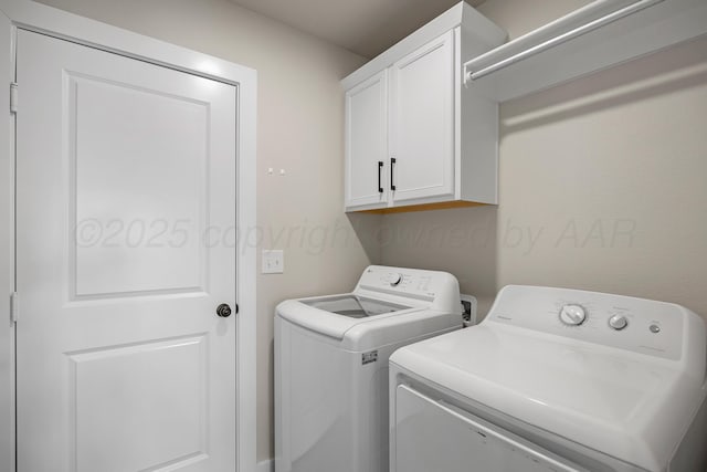 1801 Callaway Pl, Amarillo, TX 79118 - washroom with cabinet space and washer and clothes dryer
