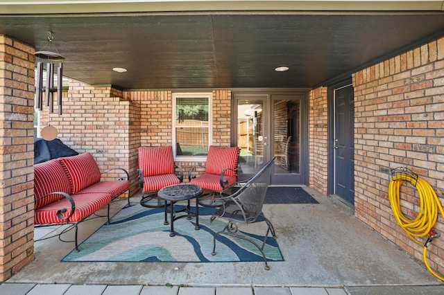 view of patio / terrace featuring an outdoor living space