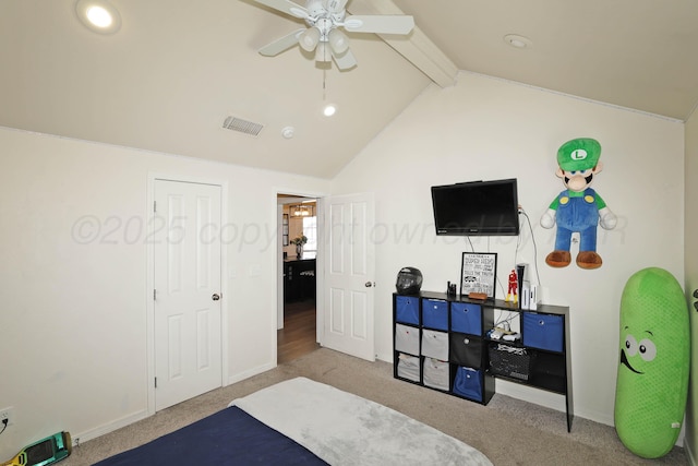 6508 Bayberry Ln, Amarillo, TX 79124 - carpeted bedroom featuring recessed lighting, baseboards, and ceiling fan