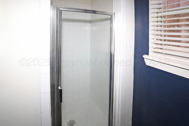 6508 Bayberry Ln, Amarillo, TX 79124 - bathroom with a shower stall and a textured wall