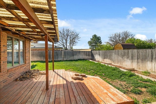 6206 Yale St, Amarillo, TX 79109 - wooden terrace with a fenced backyard