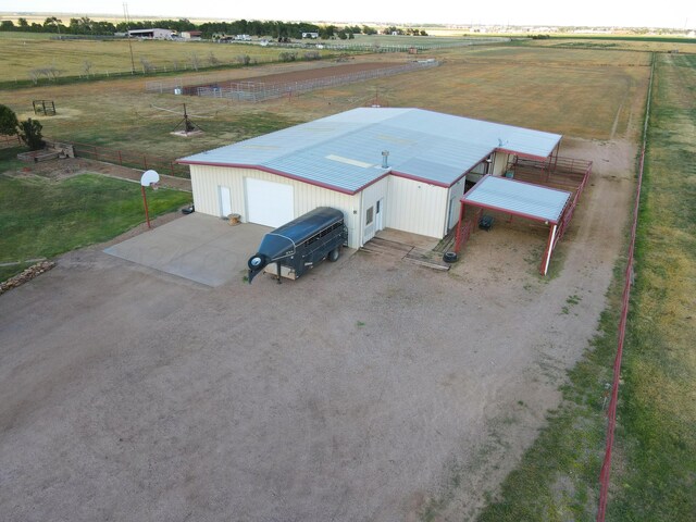 bird's eye view featuring a rural view