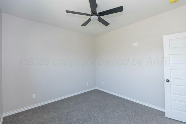 2807 Tampa Bay Ave, Amarillo, TX 79118 - carpeted empty room with a ceiling fan and baseboards