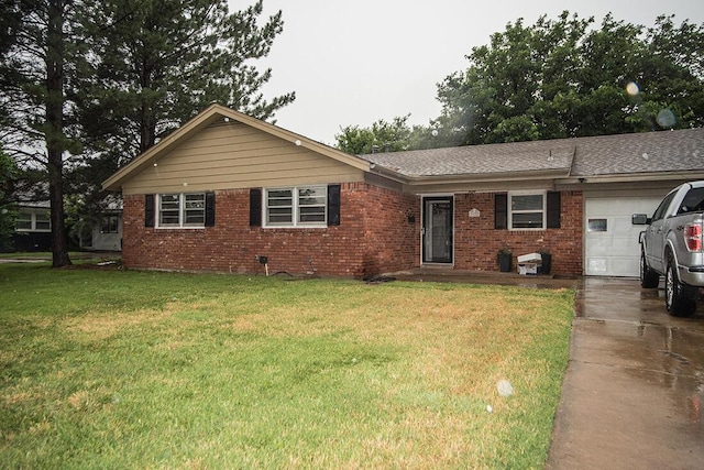3122 Nebraska St, Amarillo, TX 79106 - single story home with an attached garage, brick siding, concrete driveway, and a front lawn