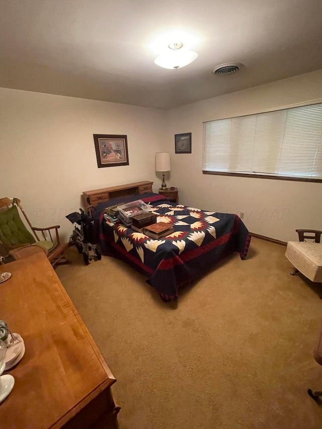 view of carpeted bedroom