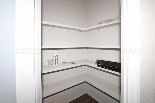 view of storage area