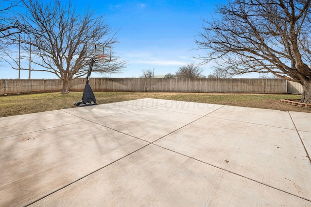 view of patio / terrace featuring basketball court