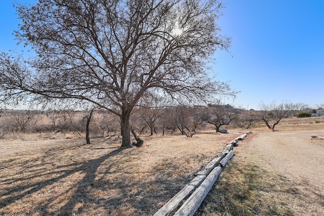 view of street with a rural view