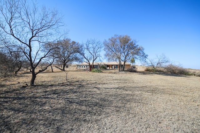 view of yard with a rural view