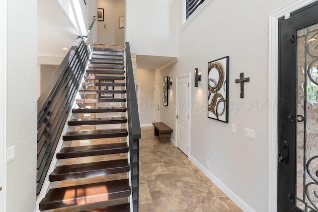 27 Carnoustie Ln, Amarillo, TX 79124 - stairway with crown molding