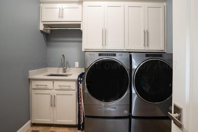 27 Carnoustie Ln, Amarillo, TX 79124 - washroom featuring cabinet space and washer and clothes dryer