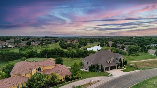 27 Carnoustie Ln, Amarillo, TX 79124 - aerial view at dusk of a water view