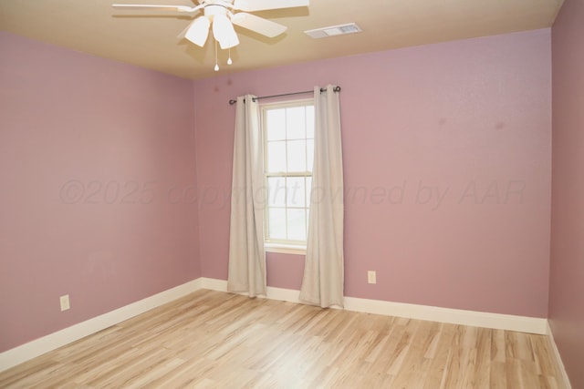 9807 Will Ave, Amarillo, TX 79119 - empty room featuring light wood finished floors and ceiling fan