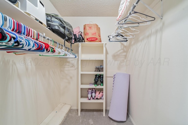3523 Rutson Dr, Amarillo, TX 79109 - walk in closet featuring carpet floors
