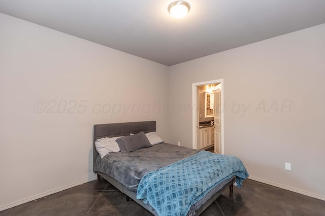 bedroom featuring baseboards