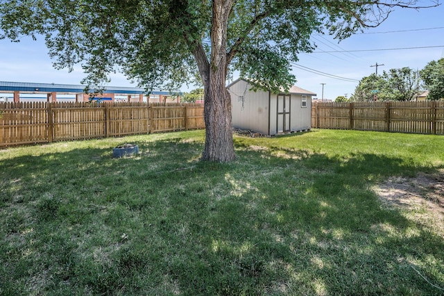 4639 S Hughes St, Amarillo, TX 79110 - fenced backyard with a storage unit
