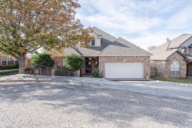 view of front facade featuring a garage