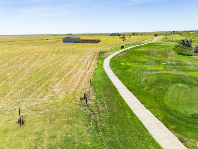 bird's eye view with a rural view