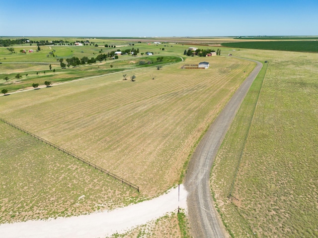 aerial view with a rural view