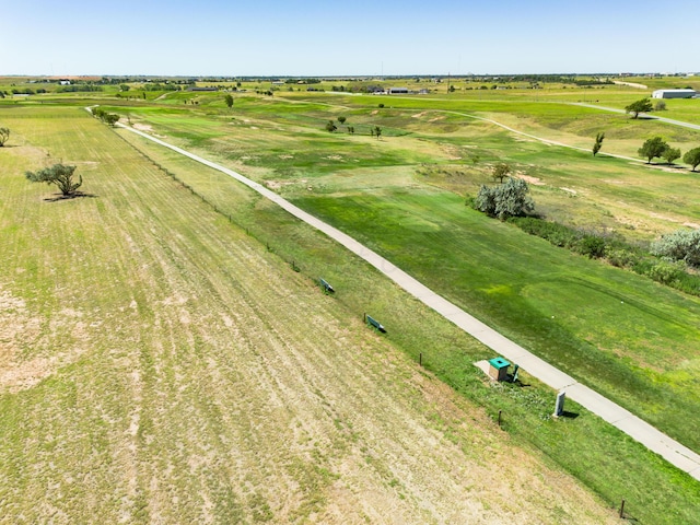 drone / aerial view with a rural view