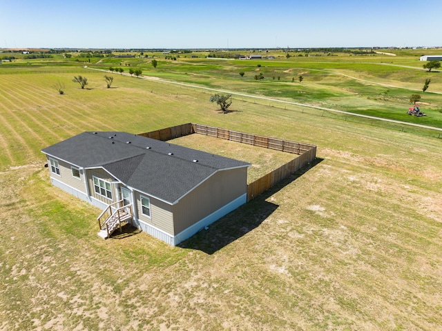 drone / aerial view with a rural view