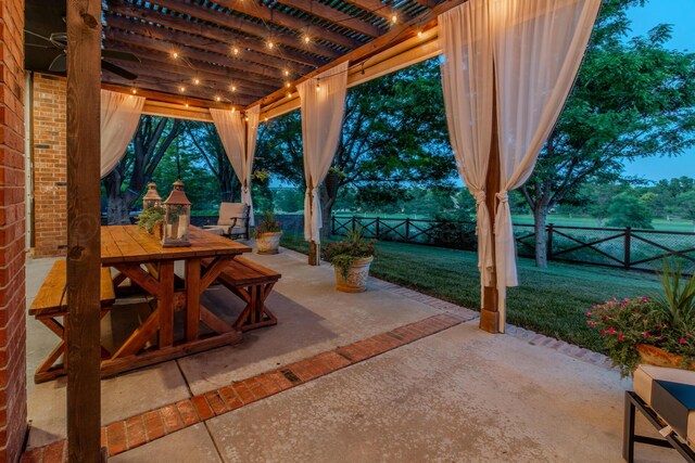 2112 Clubview, Amarillo, TX 79124 - view of patio / terrace featuring outdoor dining area and a pergola
