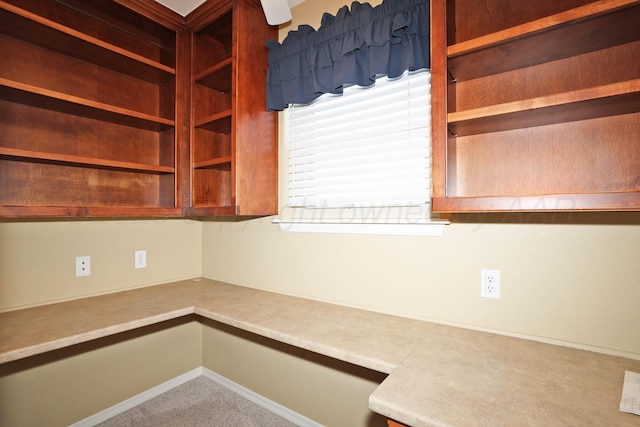 kitchen with built in desk