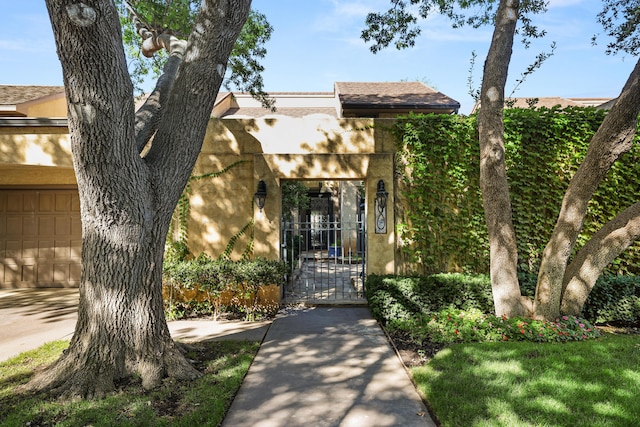 view of front facade featuring a garage