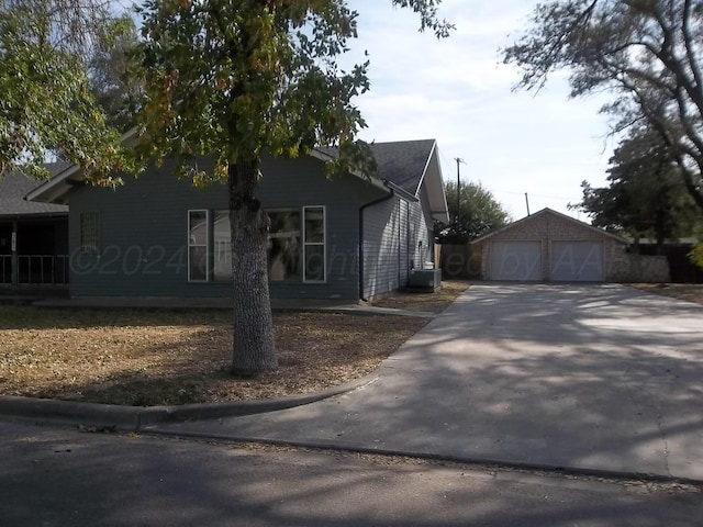 view of property exterior featuring a garage