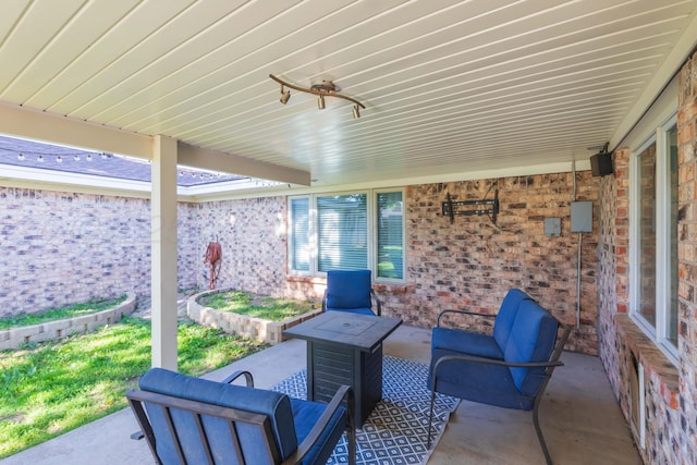 view of patio / terrace with an outdoor hangout area