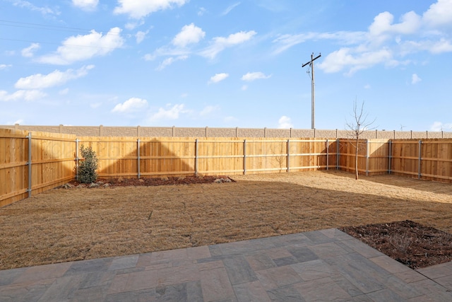 view of yard with a patio