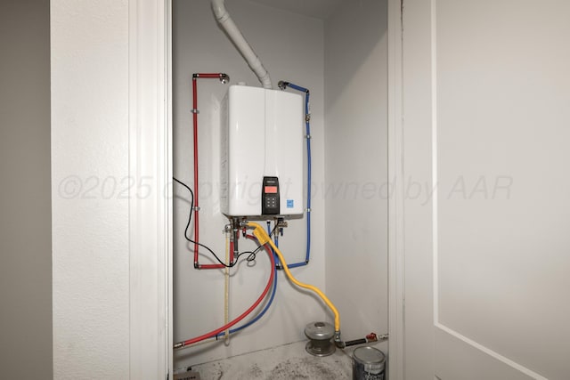 utilities featuring tankless water heater