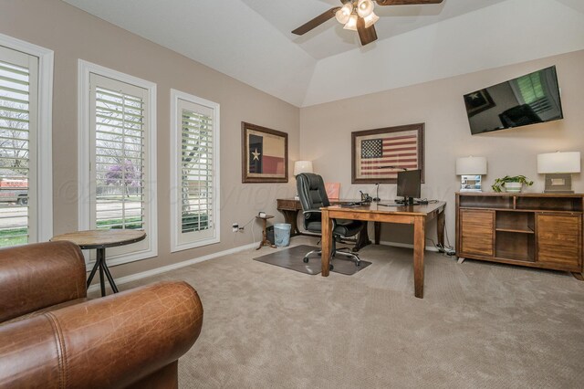 7826 Tarrytown Ave, Amarillo, TX 79121 - carpeted office space with ceiling fan and baseboards