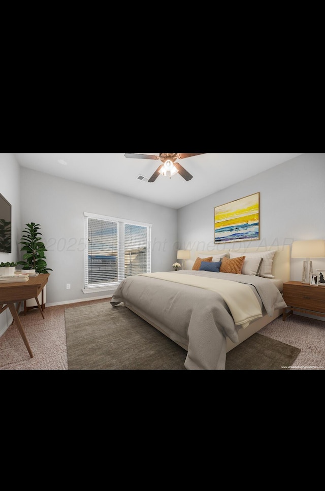 bedroom with ceiling fan