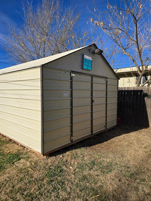 view of outdoor structure