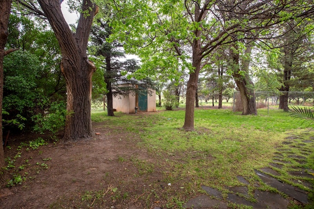 803 N Locust St, Wildorado, TX 79098 - view of yard with a storage unit and an outbuilding