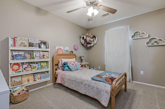 8508 Littlerock Dr, Amarillo, TX 79118 - bedroom featuring carpet floors, a ceiling fan, and baseboards