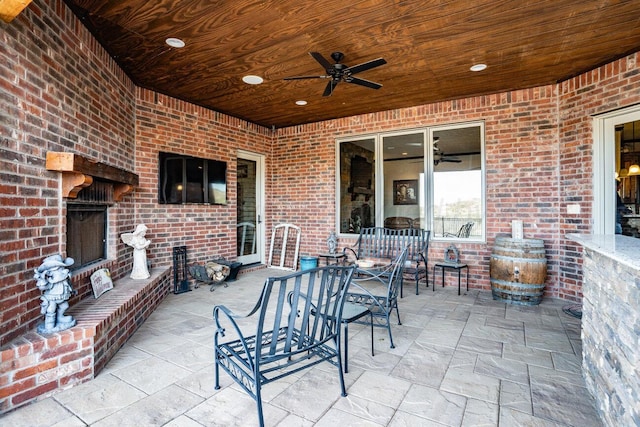2501 Mackenzie Trl, Amarillo, TX 79124 - view of patio / terrace featuring ceiling fan