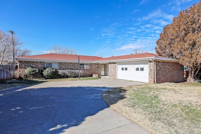 ranch-style home with a garage