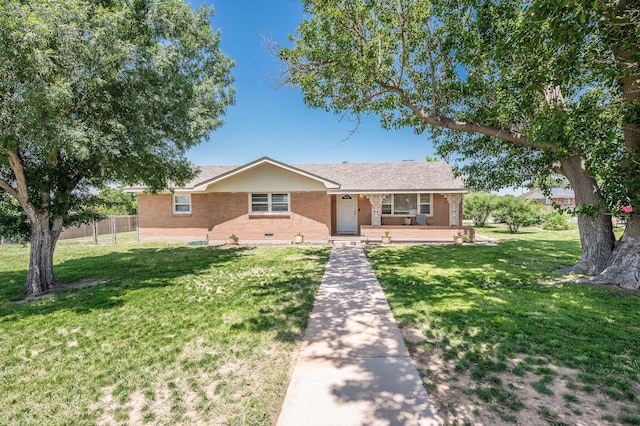 745 Fairlane St, Amarillo, TX 79108 - ranch-style home featuring brick siding and a porch
