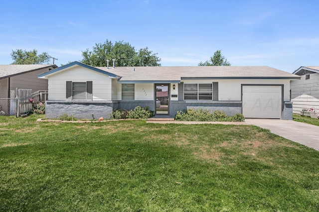 5222 S Travis St, Amarillo, TX 79110 - single story home featuring an attached garage, concrete driveway, brick siding, and a shingled roof